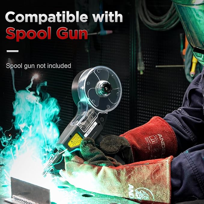 ANDELI 205A MIG Welder, 6-In-1 Multi Process Gas MIG/Spool Gun MIG/Flux Core MIG/Spot welding/Lift TIG/Stick Aluminum MIG Welding Machine With Large LED Display，110/220V Dual Voltage Welder Machine