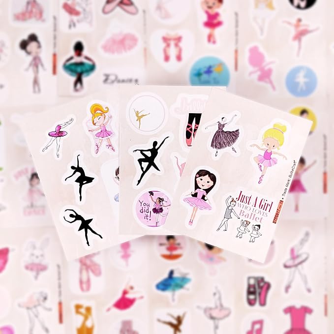 BulbaCraft Ballet Stickers - Ballerina Laptop Stickers, Ballet Gifts, Ballerina Party Supplies, Gifts for Women & Men