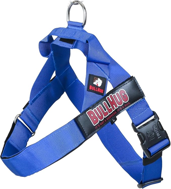 Adjustable Dog Harness– No Pull, No Choke – for English Bulldogs, French Bulldogs, Pugs & Broad-Chested Breeds – Easy, Safe Walks (Royal Blue, Medium)