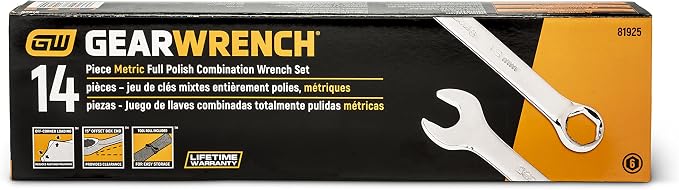 GEARWRENCH 14 Piece 6 Point Combination Metric Wrench Set | 81925 (Pack of 10)
