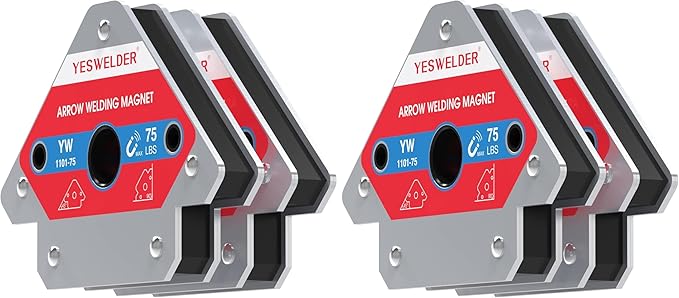 YESWELDER 75 LB Welding Magnet 2 Pieces of Magnetic Welding Holder 75 LBS Holding Power Welding Accessories (Pack of 2)