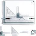 Zonon A3 Portable Drawing Board, Multi-Function Metric Drafting Table Drafting Board with Clear Rule Parallel Motion and Angle Adjustable Measuring System(A3)