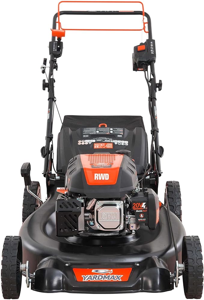 24 in. 201cc Electric Start Select PACE 6 Speed CVT High Wheel RWD 3-in-1 Gas Walk Behind Self Propelled Lawn Mower
