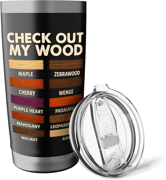 Funny Woodworking Design For Men Dad Woodwork Carpentry Stainless Steel Insulated Tumbler
