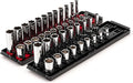 TEKTON 3/8 Inch Drive 6-Point Socket Set, 42-Piece | SHD91218 | (5/16 - 3/4 in., 8 - 19 mm), Shallow and Deep, Socket Rail