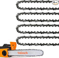 4 Pack 16 Inch Chainsaw Chain 56 Drive Links .050" Gauge, 3/8" Pitch, 16" Replacement Chain Low-Kickback Chainsaw Chains Compatible with Craftsman, Echo, Homelite, Poulan