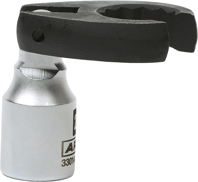 ARES 33014 1/2-In Drive Flexible Crowfoot O2 Sensor Wrench - 22mm 12pt | 180-Degree Flex Head for 90-Degree Access to Hard-to-Reach Bolts