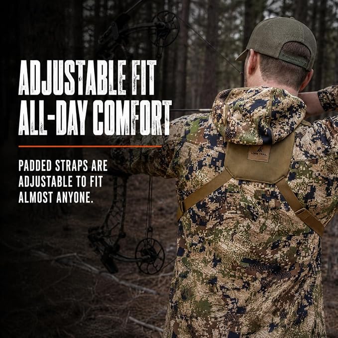 Extra Storage Bino Harness - Binocular Chest Pack, Hunting Rig | Waterproof 500D Cordura, StealthStalk quiet fabric, rangefinder pouch, silent magnetic closure