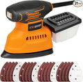 Detail Sander,14000OPM Plam Sander with Vacuum Dust collector, 1.1A Sander Tool,20Pcs Sandpapers Drywall Sanders for Woodworking