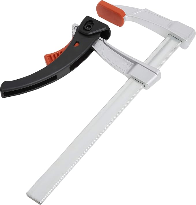 BESSEY Rapid Action Lever Clamp - 12-Inch -LC12 - Fast Action, Heavy Duty Clamps for Welding and Woodworking. Vibration resistant - Professional Grade for DIY and Home Improvement