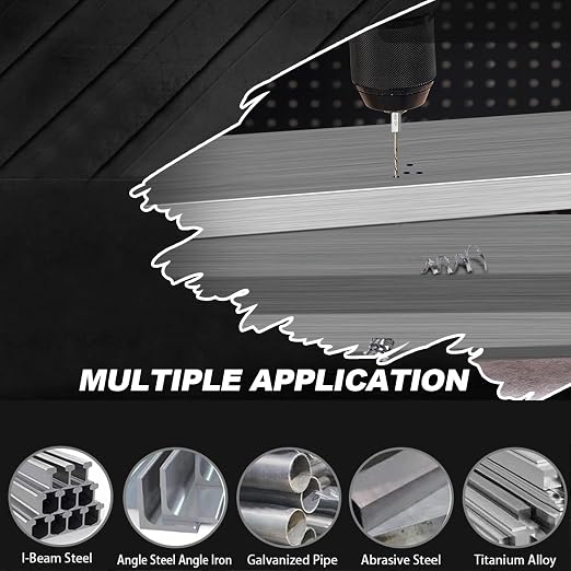 3/32 Drill Bit for Metal(10Pcs),M35 Cobalt Hex Shank Quick Change Twist Impact Drill Bit Set,with Storage Case