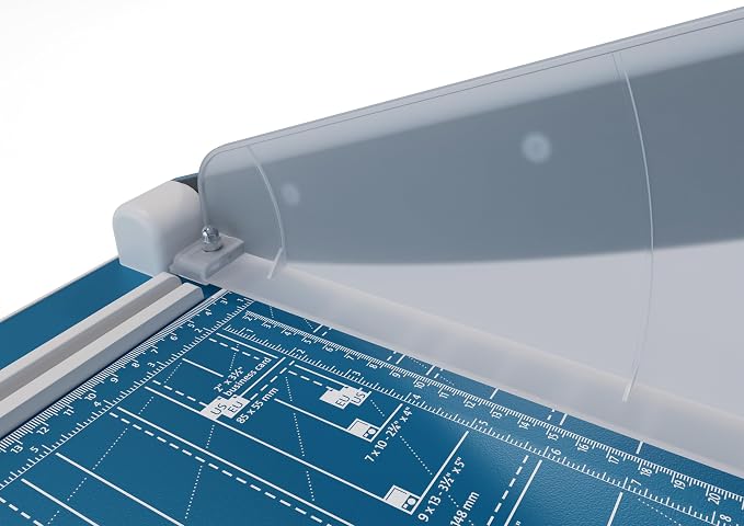 Dahle 560 Professional Guillotine Trimmer, 13" Cut Length, 25 Sheet Capacity, Self-Sharpening, Safety Shield, German Engineered Paper Cutter