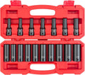 TEKTON 1/2 Inch Drive Impact Socket Set, 17-Piece | SID92329 | (8 - 24 mm), Deep, 6-Point, Case