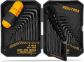 ELEAD Hex Key Allen Wrench Set: 41-Piece Hex and Torx Key Set with Torque Handle, Standard SAE(0.028"-3/8") & Metric(0.7mm-10mm) & Torx(T9-T50) in Storage Case, Heat Treated Chrome Vanadium Steel