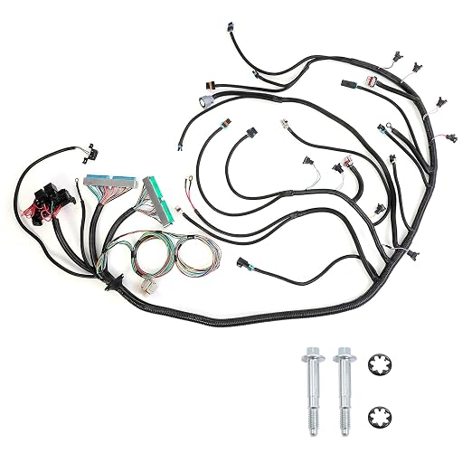 Standalone Wiring Harness, Fit for 97-04 GM LS1 Vortec Engine 4.8 5.3 6.0 L | 4L60E DBW, Green/Blue PCM, LS Swap Engine Harness, Stand Alone Wire Harness, Drive by Wire Throttle Body