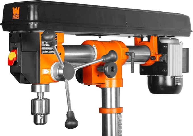 WEN 6.2-Amp 33-Inch Radial Arm Drill Press, Benchtop Design with 5 Speeds and Cast-Iron Construction (4233)