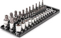 TEKTON Bit Socket and External Star Socket Set, 43-Piece | SKT93900 | 1/4, 3/8, 1/2 Inch Drive, (T6 - T80, E4 - E24, M4 - M18), Socket Rail