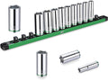 SK 3/8" Drive Socket Set, Deep Metric Sockets, 13-Piece 10-22mm | SuperKrome Finish, Premium CR-V Steel, with Aluminum Socket Organizer