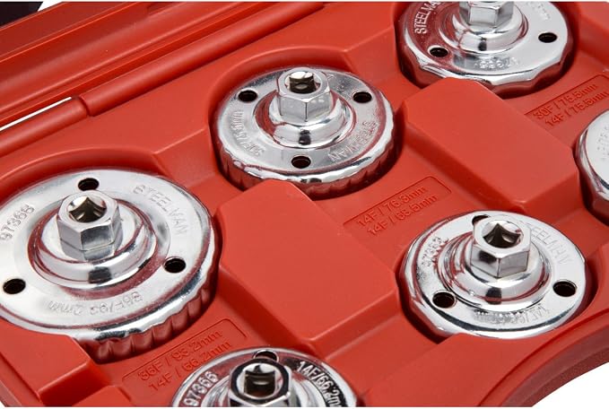 Steelman Low Profile Mazda Oil Filter Cap Wrench Socket Set, 6-Piece
