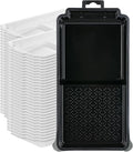 Bates- 4 Inch Paint Tray Set, 61 Pack, 1x 4 Inch Paint Roller Tray, 60x Disposable Plastic Liners, Black and White