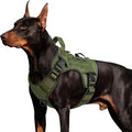 WINGOIN Tactical Dog Harness for Large Dogs,No Pull Heavy Duty Dog Harness | with Handle,Adjustable Reflective,Green Military K9 Style,Big Size Dog Vest,for German Shepherd,for Walking Hiking Hunting