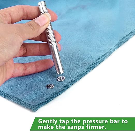 11pcs Punch Tool Punch Snap Kit, Leather Craft Snap Fastener Setter Rivet Setting Round Hole Punch Die Tools for Punch Hole and Install Rivet Button (Rivet Setter with Base)