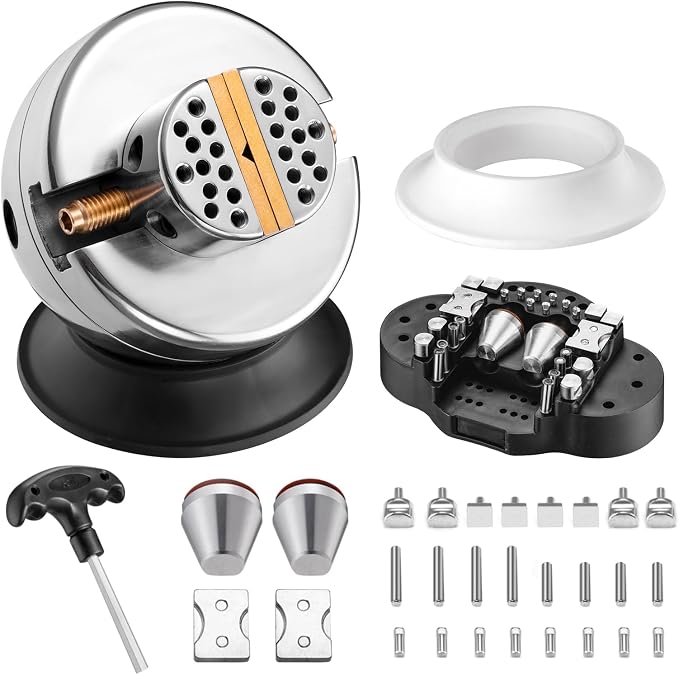 DZQ 4" 32PCS Ball Vise Engraving Setting Tool 360°Rotation Bench Vise
