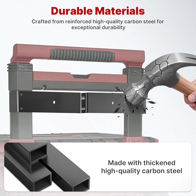 BYERN AUTO Mounting Plate Holder Compatible with Milwaukee 48-22-8426 | Heavy Duty Metal Bracket, Side Storage Mount, Fits Rolling Toolbox Handle & Mounting Plate, Packout Accessories