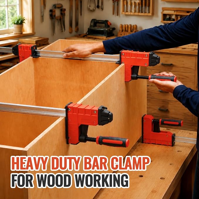 4 Pack 48 Inch Parallel Clamps for Woodworking Heavy Duty Bar Clamp