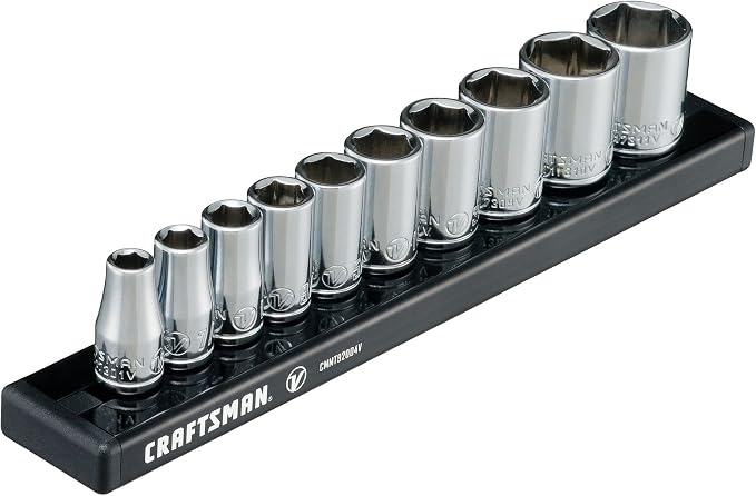 CRAFTSMAN V-SERIES Socket Set, Shallow SAE 1/4 Inch Drive, 10 Piece (CMMT17300V)