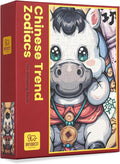Jigsaw Puzzles for Adults 1000 Pieces, Chinese Zodiac Animals Free-Spirited, Energetic, Ambitious Horse Jig Saw Puzzle Gifts for People Born in 1966, 1978, 1990, 2002, 2014, 2026, 31.5 * 17.72 Inch