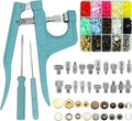 Sewing Snaps Fasteners Kit with Press Pliers Installment Tool, Heavy-Duty Snap Pliers Sets with 4 Size Plastic Metal No-Sew Snap Buttons for Sewing Clothing, Bibs, Rain Coat Crafting DIY Handmade