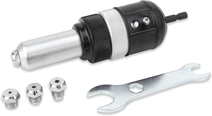 TGR 1/4” Hex Shank Blind Rivet Cordless Drill/Impact Gun Adapter Kit 3.2, 4.0, 4.8, 6.4mm (1/8", 5/32", 3/16”, 1/4”)