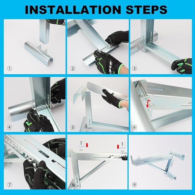 Ladder Jacks Scaffold Bracket - Two-Rung Short Body Extension Ladder Jack for Working 20 inch Stage 2 Pack