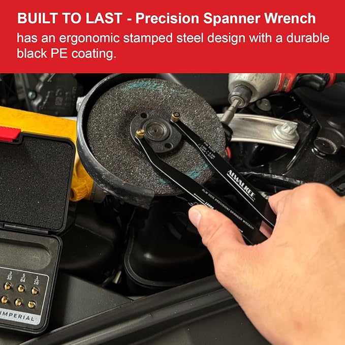 28-Piece Adjustable Pin Spanner Wrench Set | Universal 28pc variable pin spanner wrench set for hydraulic cylinders, coilovers, shock adjustment & industrial locknuts