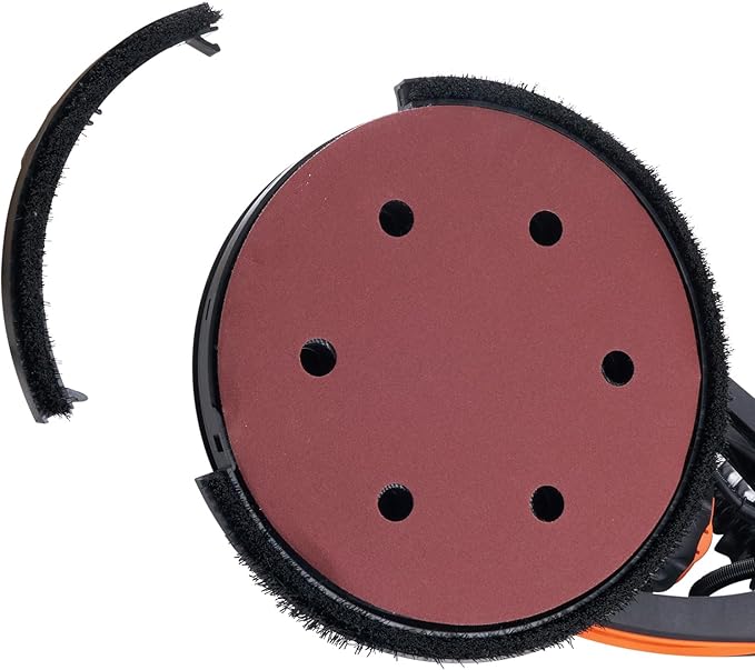 VEVOR Wall Smoother, 900W Electric Tool with 12 Sanding Discs, 800 to 1800 RPM Speed, 3 Vacuum Hoses, Collapsible for Ceiling Use, Dual LED Lights, Telescoping Handle, and Built-in Dust Collector