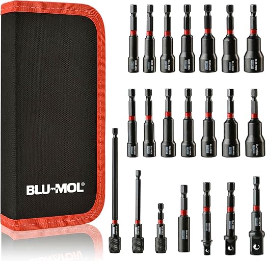 Disston E0100522 2 pc Premium Magnetic Nut Driver Set carrying case. Set includes both Metric and Standard as well as spring loaded adaptors and 3 extentions with bit holder