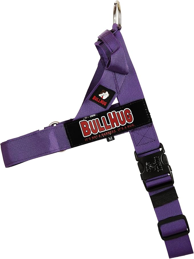 Adjustable Dog Harness– No Pull, No Choke – for English Bulldogs, French Bulldogs, Pugs & Broad-Chested Breeds – Easy, Safe Walks (Violet, Large)