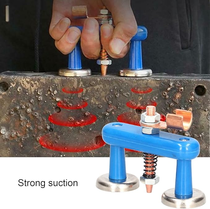 Welding Support Ground Clamp Tools, Magnetic Welding Support Clamp, Blue