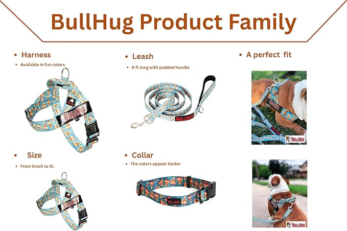 Adjustable Dog Harness– No Pull, No Choke – for English Bulldogs, French Bulldogs, Pugs & Broad-Chested Breeds – Easy, Safe Walks (Black, Large)
