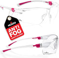 NoCry Clear Safety Glasses for Women with Adjustable Frames — Anti Fog Safety Glasses with 100% UV Protection & Scratch Resistance, ANSI Z87.1 Rated — Perfect Safety Goggles for Women, Nursing Goggles