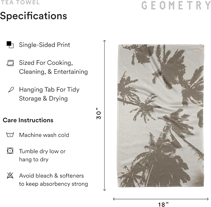 GEOMETRY Spring Kitchen Towels - Quick Dry Microfiber Cloth Spring & Summer Dish Towels for Kitchen Drying - Premium Quick Dry Towel - Sandy Boho, 18" x 30" - 2-Pack