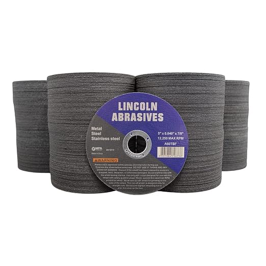 400 Pack 5" Cut-Off Wheels Lincoln Abrasives .040" Metal & Stainless Steel