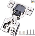 Decobasics 80 Pack Soft Close Cabinet Hinges – 5/8" Overlay for Kitchen Cabinet Doors, Face Frame Concealed Hidden Hinges – Stainless Steel, Self-Closing with 3-Way Adjustment & Slow Close Damper