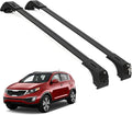 ERKUL Roof Rack Cross Bars for Kia Sportage 2011-2016 | Aluminum Crossbars with Anti Theft Lock for Rooftop | Compatible with Flush Rails - Black