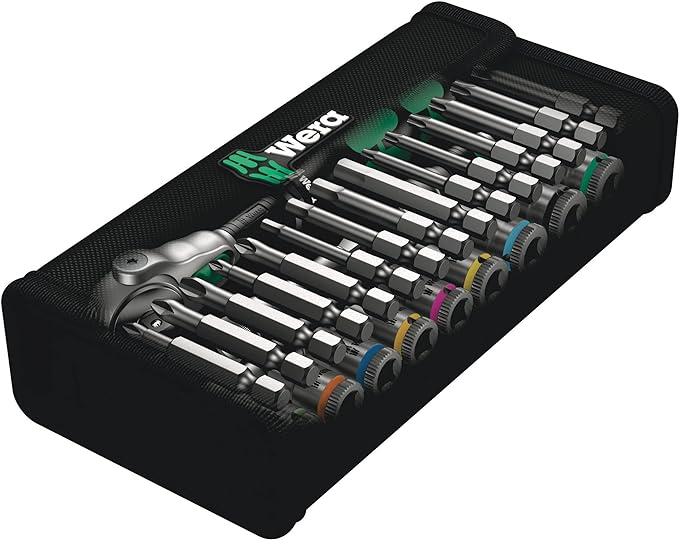 Wera 05004016001 8100 SA 6 Zyklop Metric Speed Ratchet Set, 28 Piece, 1/4" Drive