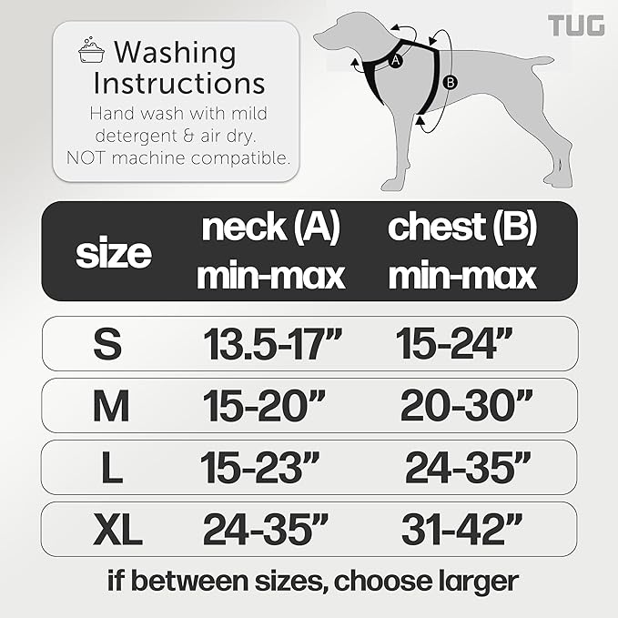 TUG Grab Dog Harness with Built-in Magnetic Traffic Leash (Small/Green) | Padded Magnetic Traffic Handle | Dual Leash Clips | 4-Point Adjustable Fit | Durable Nylon
