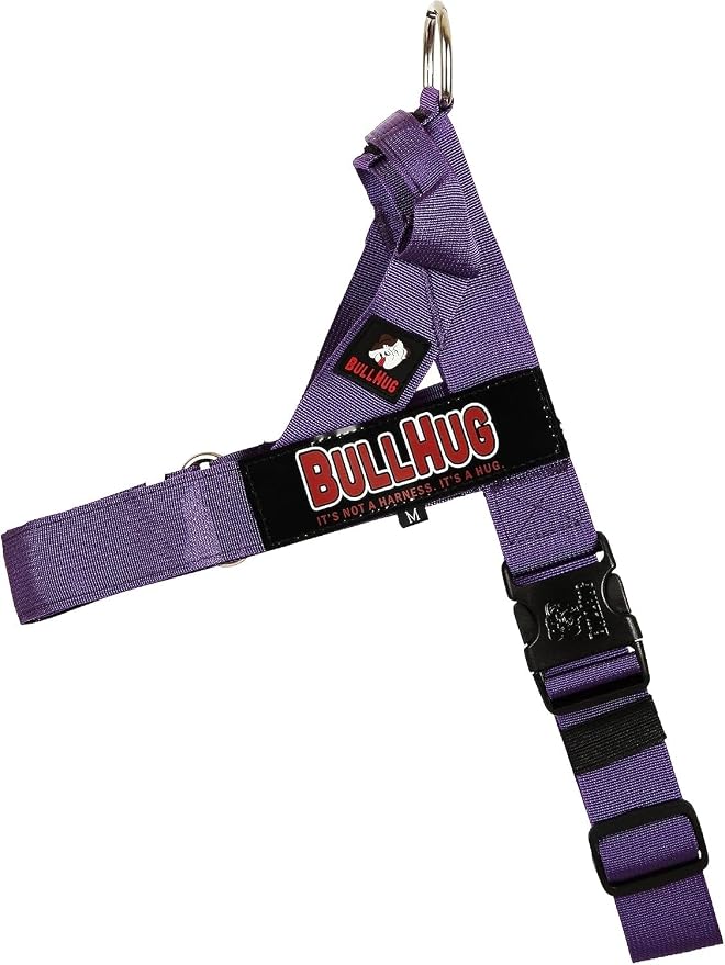Adjustable Dog Harness– No Pull, No Choke – for English Bulldogs, French Bulldogs, Pugs & Broad-Chested Breeds – Easy, Safe Walks (Violet, Small)