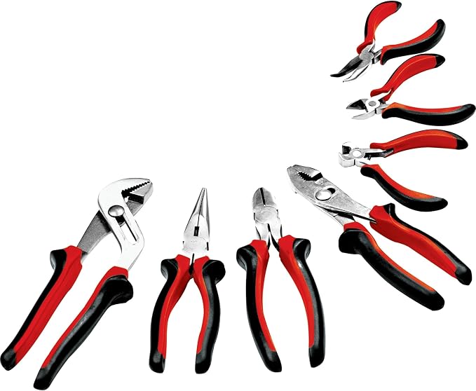 Performance Tool W30759 7-Piece Pliers Set with Cushion Grips