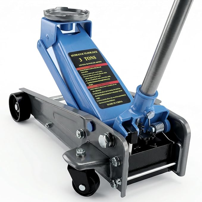 LARBANKE 3 Ton Floor Jack with 360° Swivel Castors,Heavy-Duty Floor Jack Load Capacity up to 6,600 lbs,Carbon Steel Jack for Rapid Lifting,Range from 5.31''-18.11'',Suitable for a Wide Range of Cars